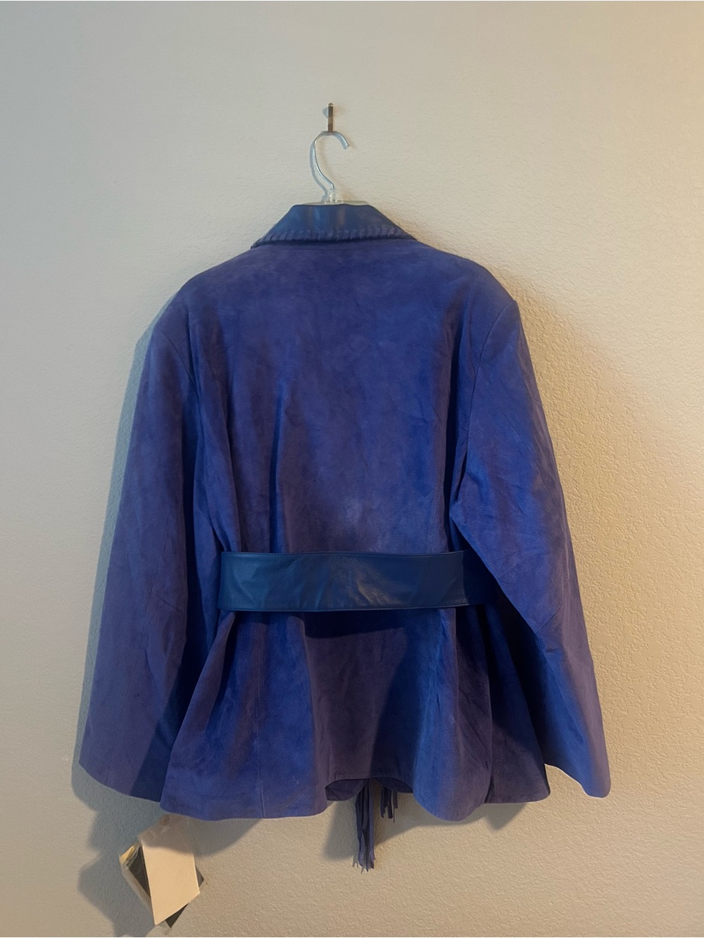 NWT TERRY LEWIS Purple Suede Leather Jacket XXL w/Matching Fringe Tassel Belt - Picture 3 of 16